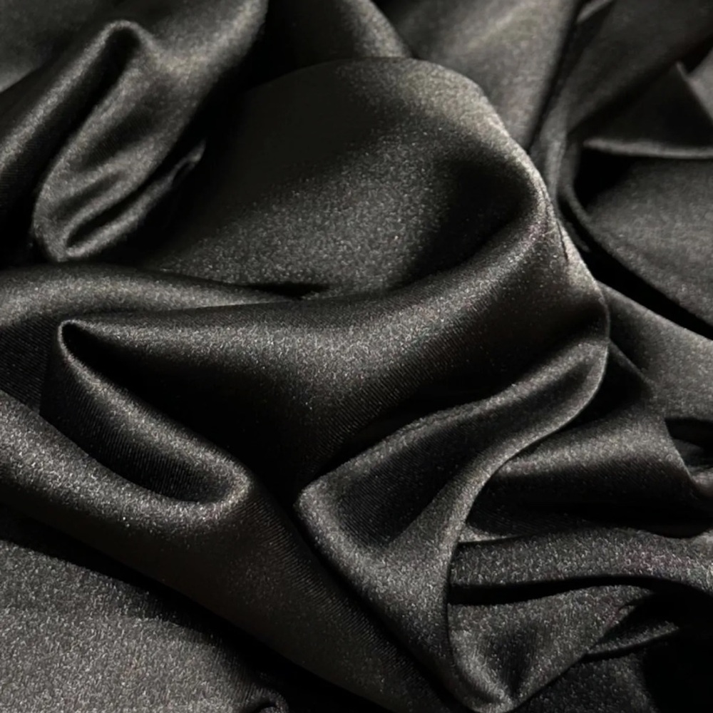 ShopEvelynne Black Satin Bow Tie Blouse - Picture 4 of 4